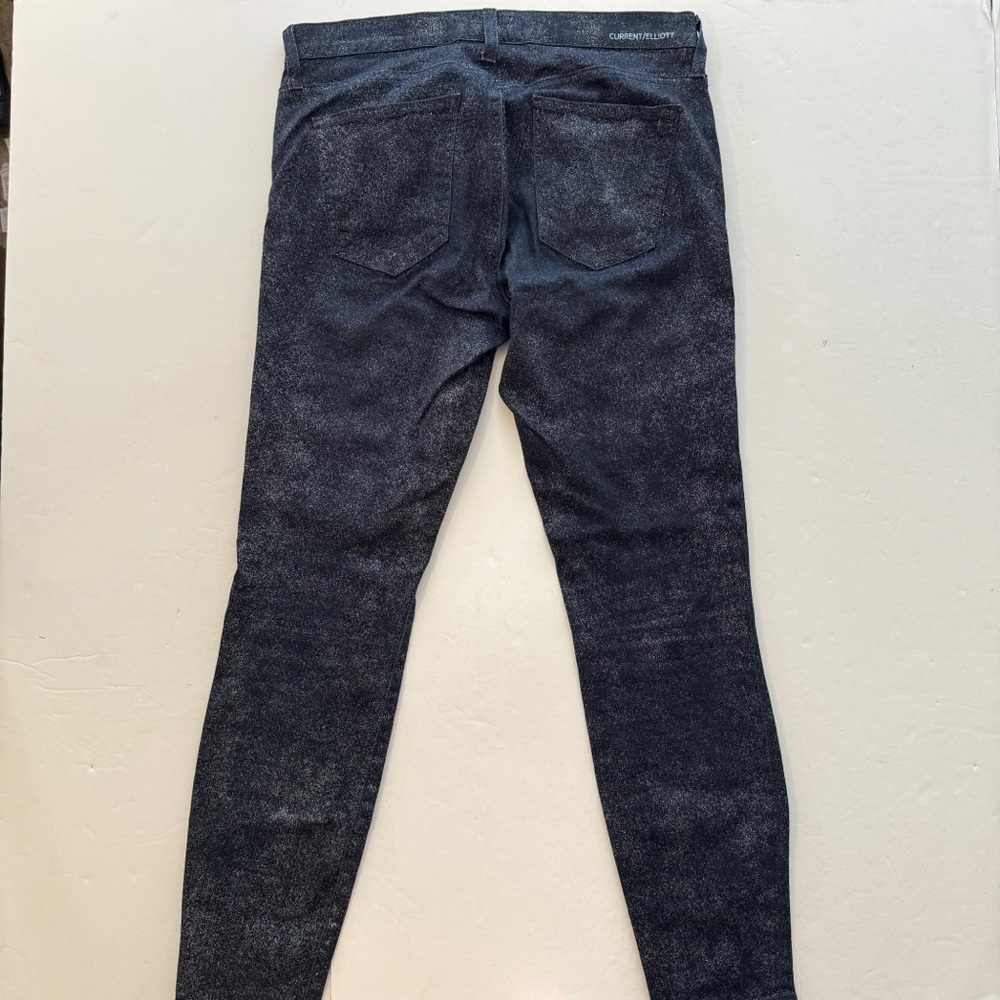 Current/Elliot The Stiletto Silver Foil Jeans - Picture 7 of 9